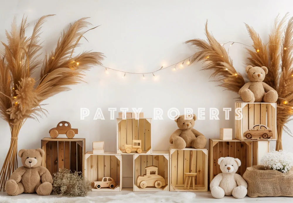 ⚡On Sale - Kate Birthday Balloons Bears Combination Backdrop - Image 6