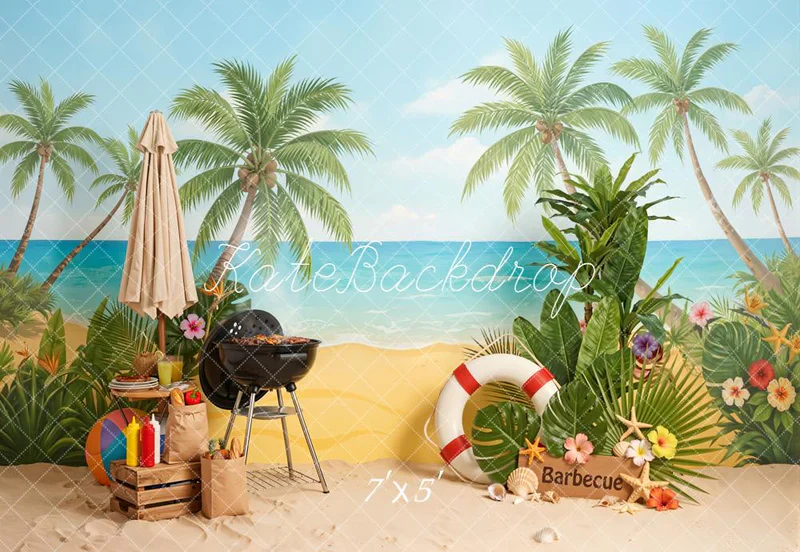 ⚡On Sale - Kate Summer Beach Sand/Fruits Combination Backdrop - Image 2