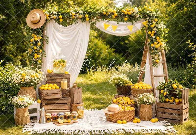 ⚡On Sale - Kate Summer Beach Sand/Fruits Combination Backdrop - Image 6