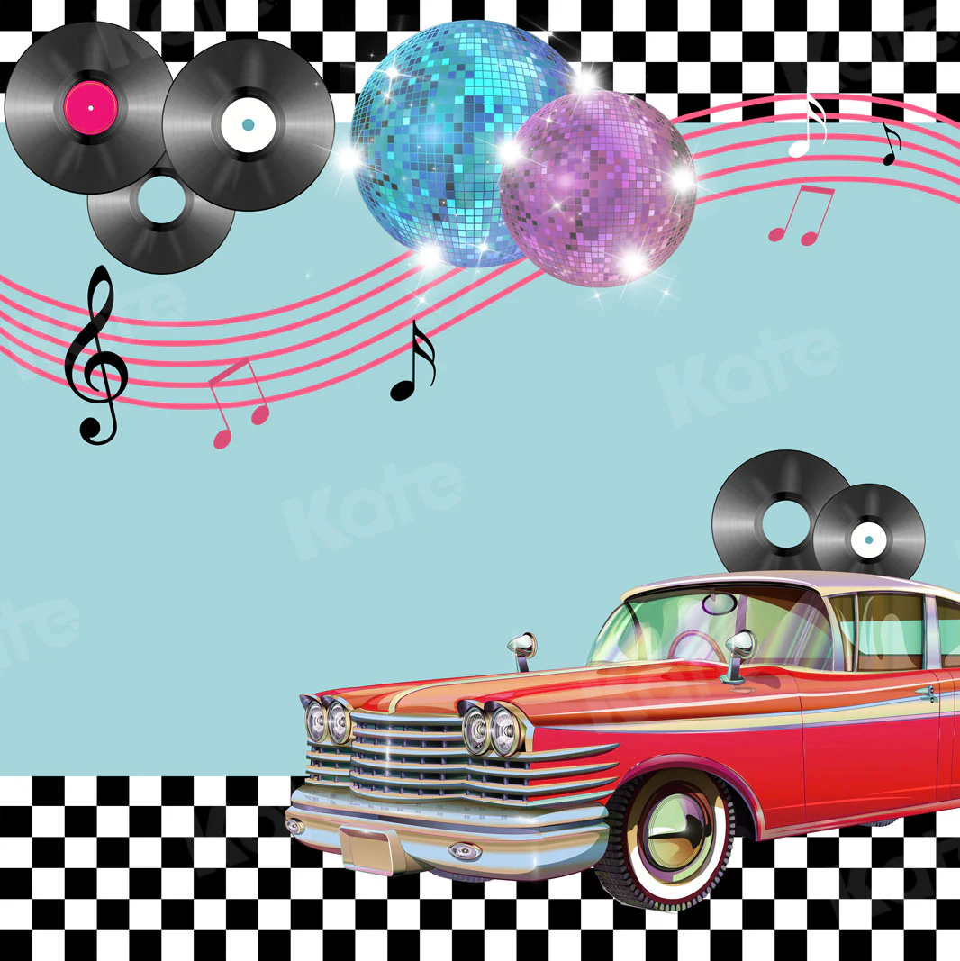 Kate Car 80's Disco DJ Backdrop for Photography - Image 2