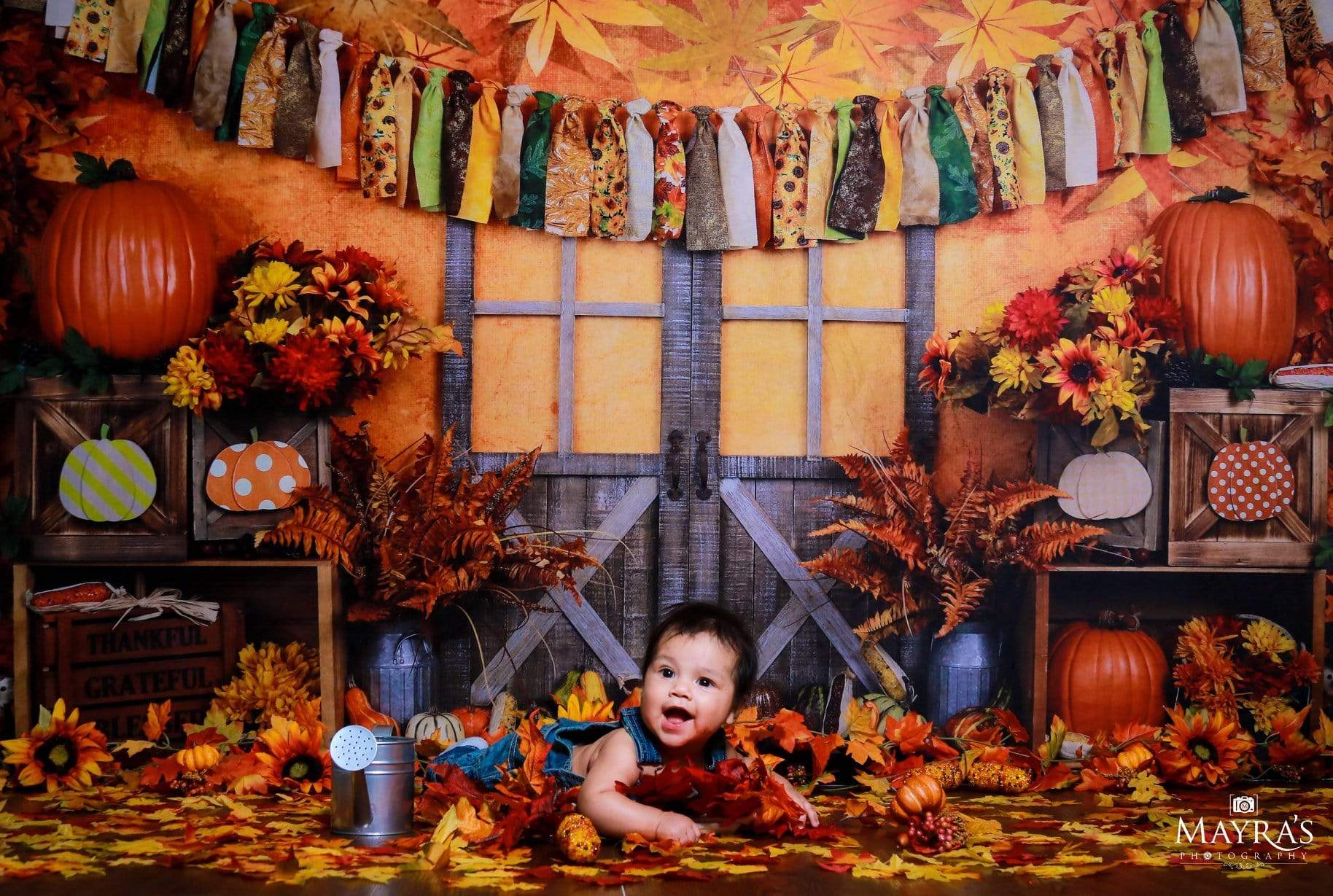 Kate Autumn Harvest Thanksgiving Backdrop - Image 10