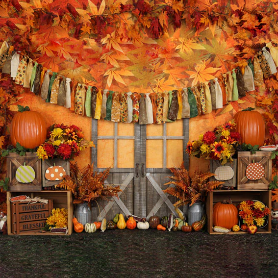 Kate Autumn Harvest Thanksgiving Backdrop - Image 16