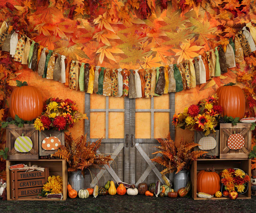 Kate Autumn Harvest Thanksgiving Backdrop - Image 17