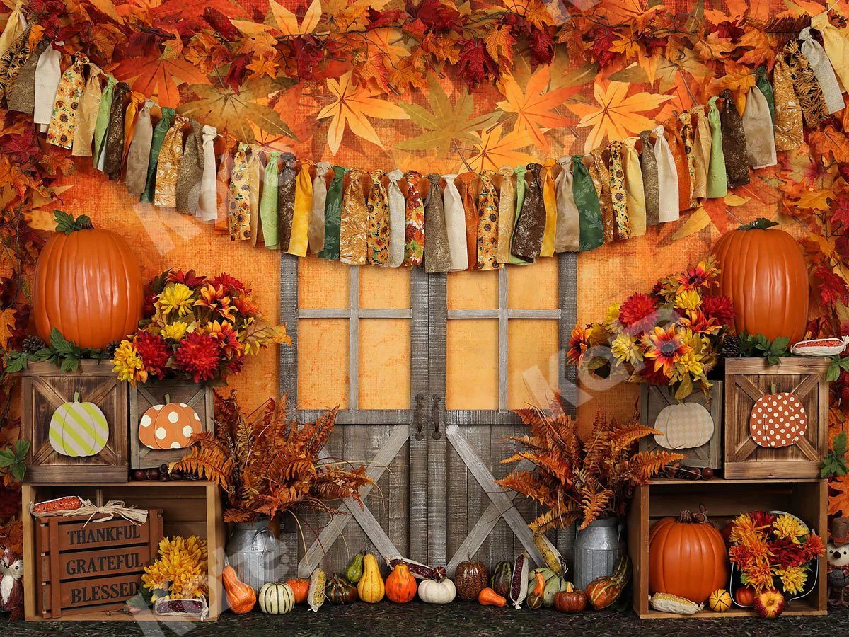 Kate Autumn Harvest Thanksgiving Backdrop - Image 2