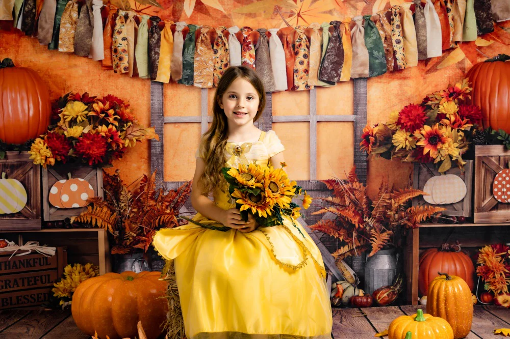 Kate Autumn Harvest Thanksgiving Backdrop - Image 4