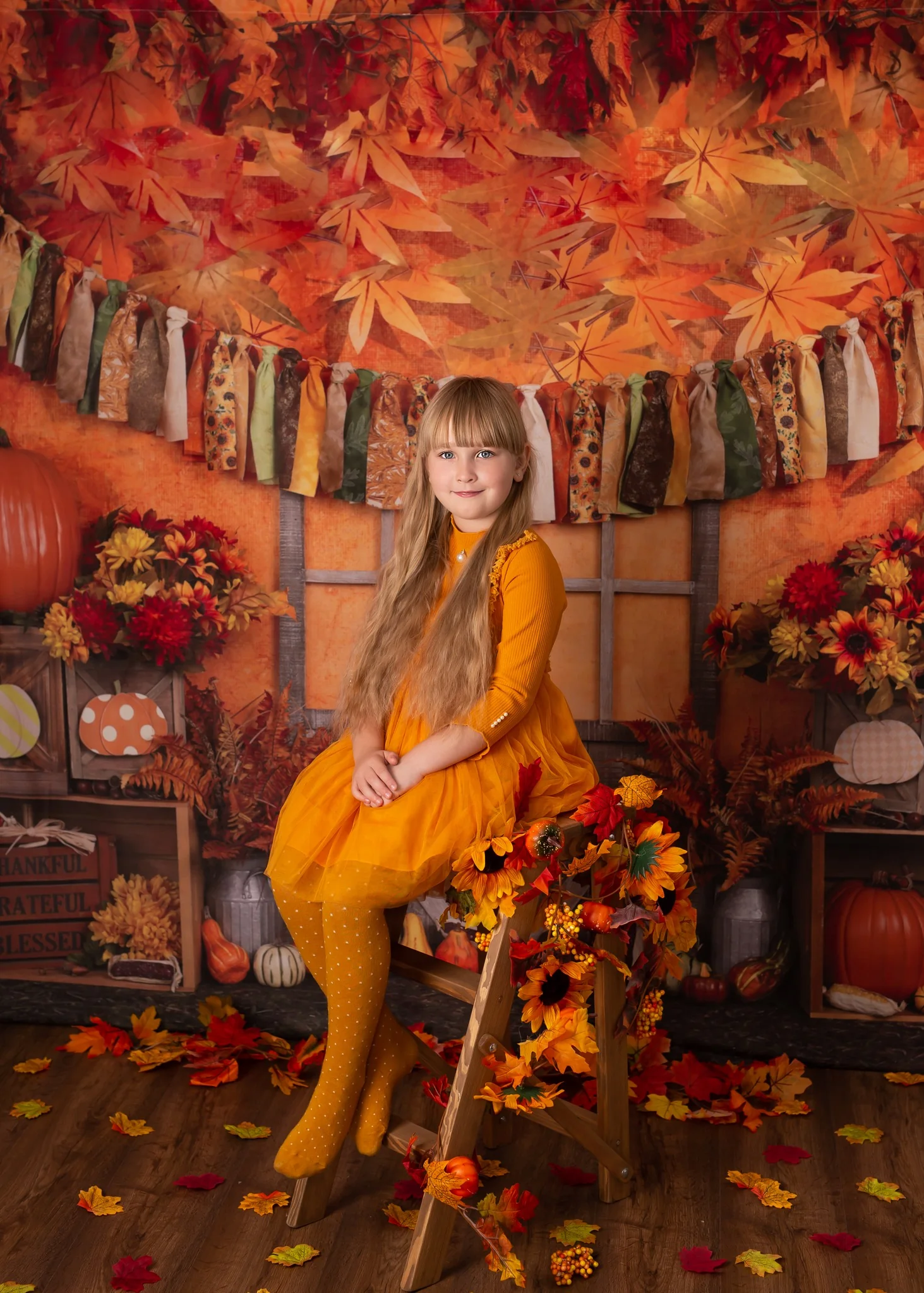 Kate Autumn Harvest Thanksgiving Backdrop - Image 8
