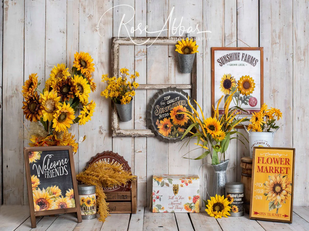 Kate Autumn Sunflower Backdrop Designed By Rose Abbas - Image 2