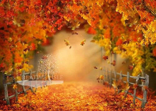 Kate Autumn Forest Leaves Backdrop Designed by Chrissie Green - Image 2