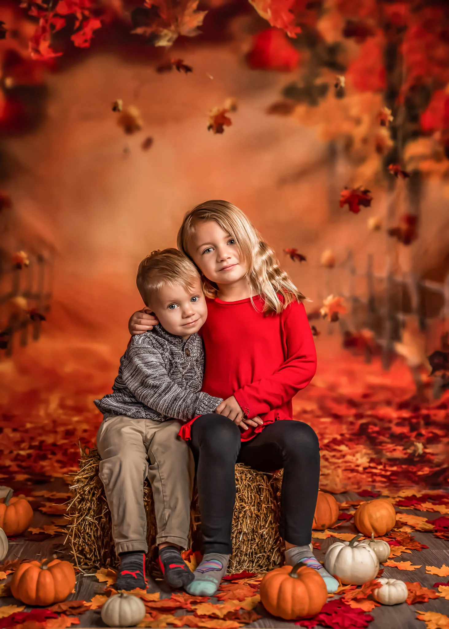 Kate Autumn Forest Leaves Backdrop Designed by Chrissie Green - Image 6