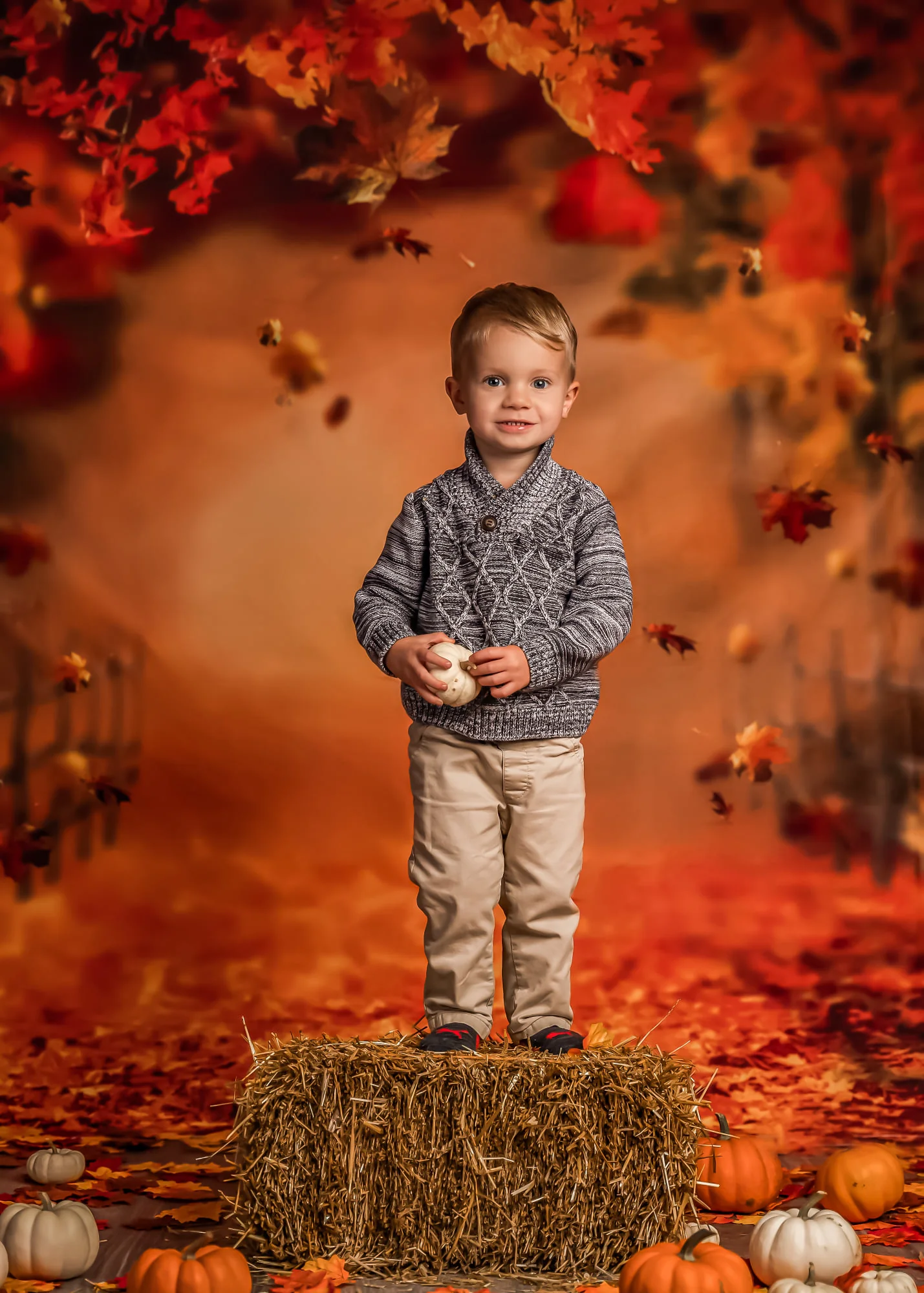 Kate Autumn Forest Leaves Backdrop Designed by Chrissie Green - Image 7