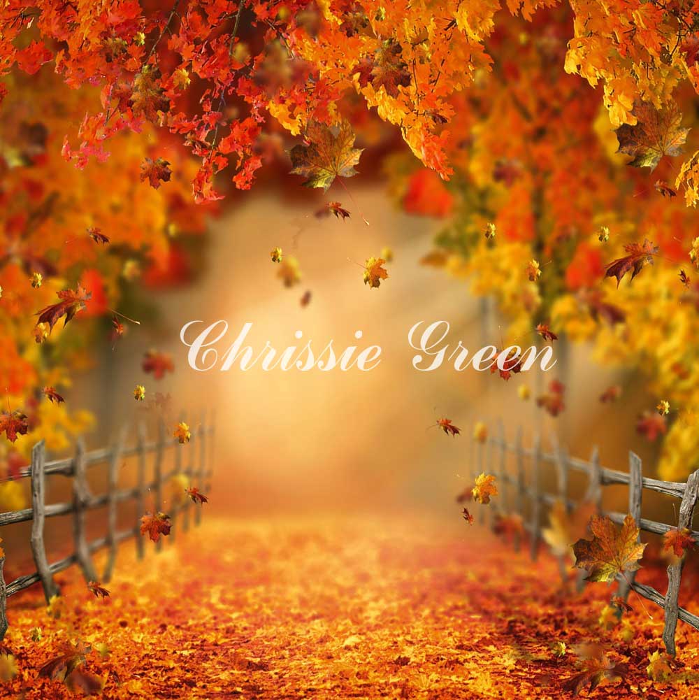 Kate Autumn Forest Leaves Backdrop Designed by Chrissie Green - Image 8