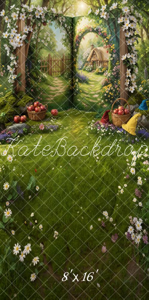 Kate Sweep Fairy Fantasy Book Cottage Forest Backdrop Designed by Chain Photography - Image 2