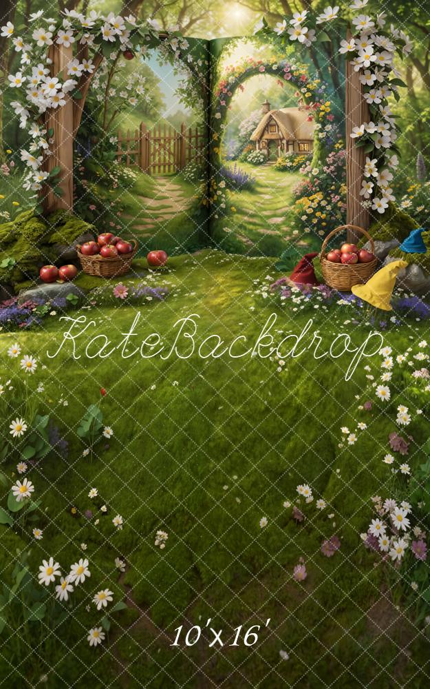 Kate Sweep Fairy Fantasy Book Cottage Forest Backdrop Designed by Chain Photography - Image 3