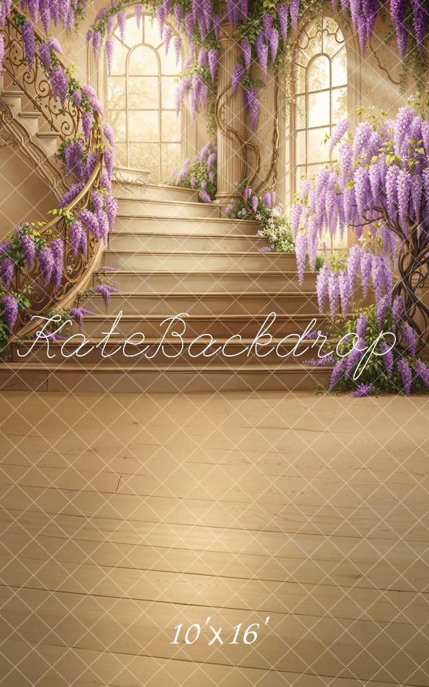 Kate Sweep Cascading Stairs Wisteria Arched Windows Backdrop Designed by Chain Photography - Image 3