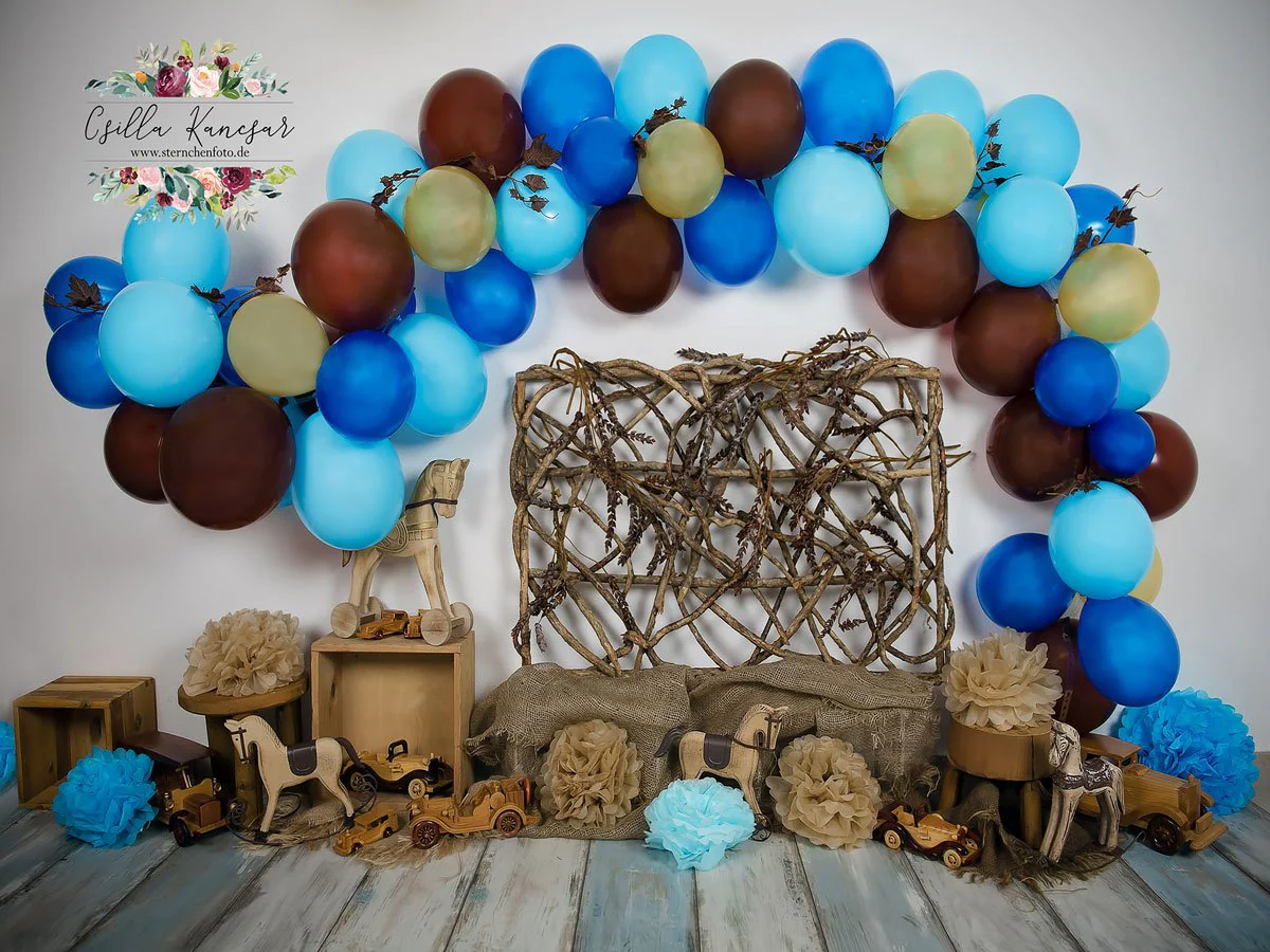 Kate Balloons Horse Cowboy Backdrop Designed by Csilla Kancsar - Image 2