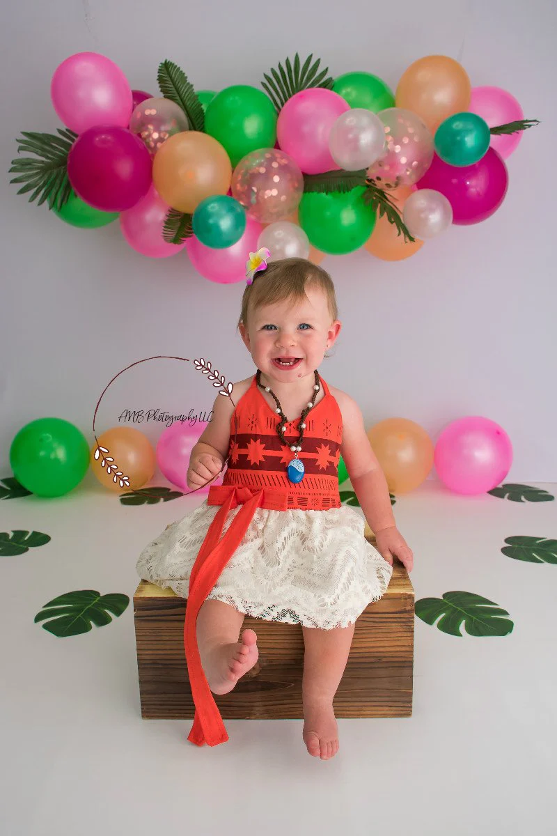 Kate Summer Backdrop Balloons Moana Theme Designed By Alisha Byrem