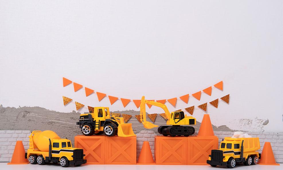 Kate Birthday Truck Construction Boy Backdrop Designed by Mini MakeBelieve - Image 4