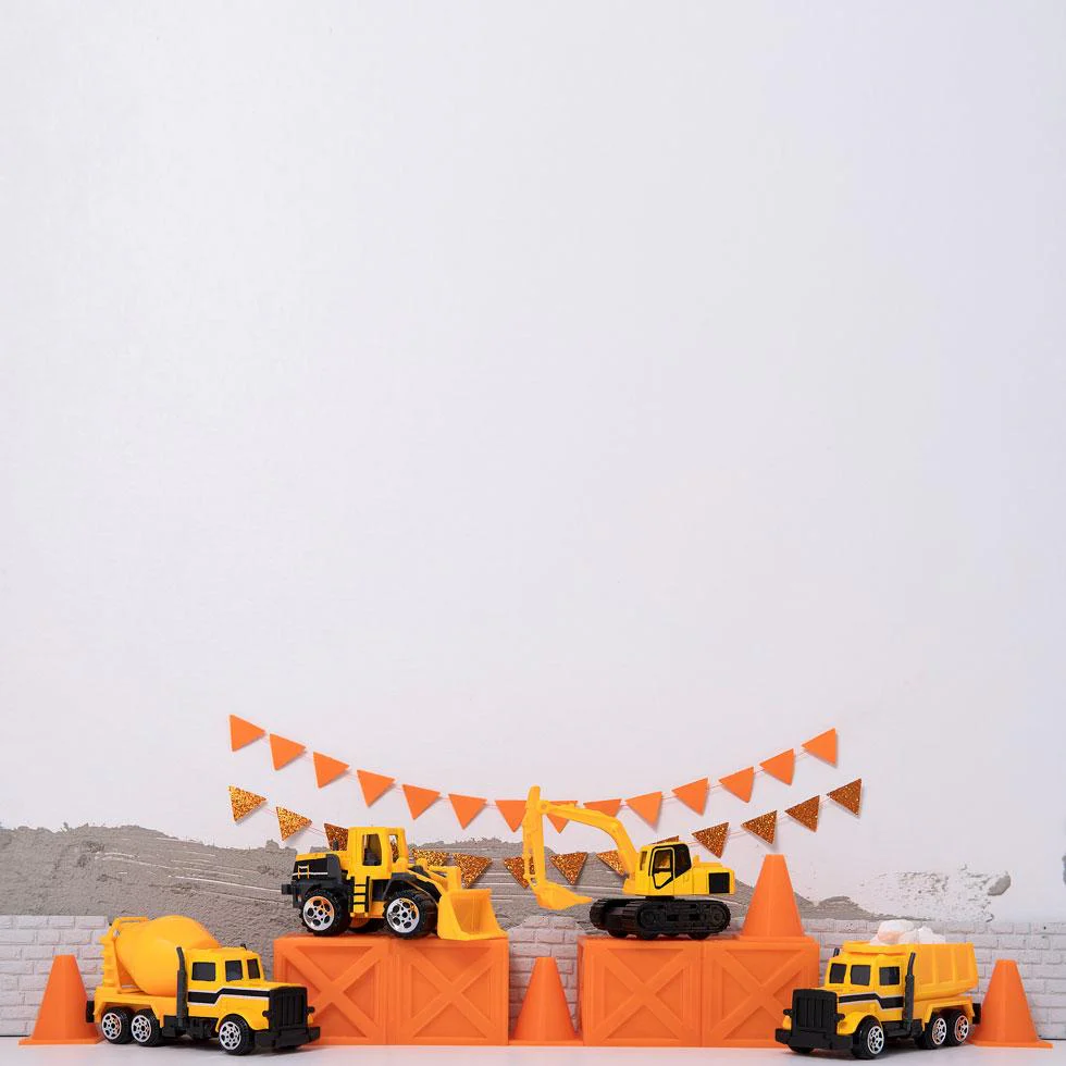 Kate Birthday Truck Construction Boy Backdrop Designed by Mini MakeBelieve - Image 5