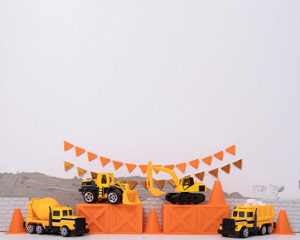 Kate Birthday Truck Construction Boy Backdrop Designed by Mini MakeBelieve - Image 6