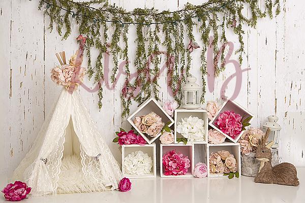 Kate Boho Floral Deer Backdrop Designed by Lisa B - Image 2