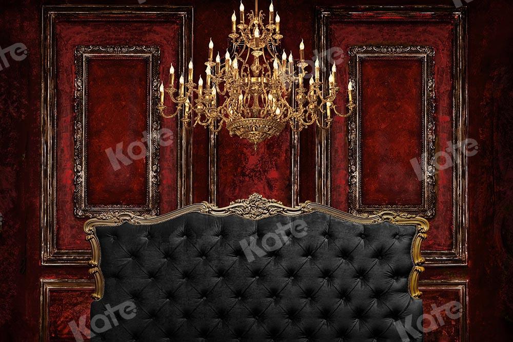 Kate Boudoir Bedboard Red Wall Backdrop Designed by Chain Photography - Image 2