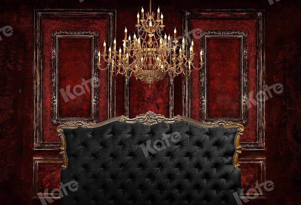 Kate Boudoir Bedboard Red Wall Backdrop Designed by Chain Photography - Image 3