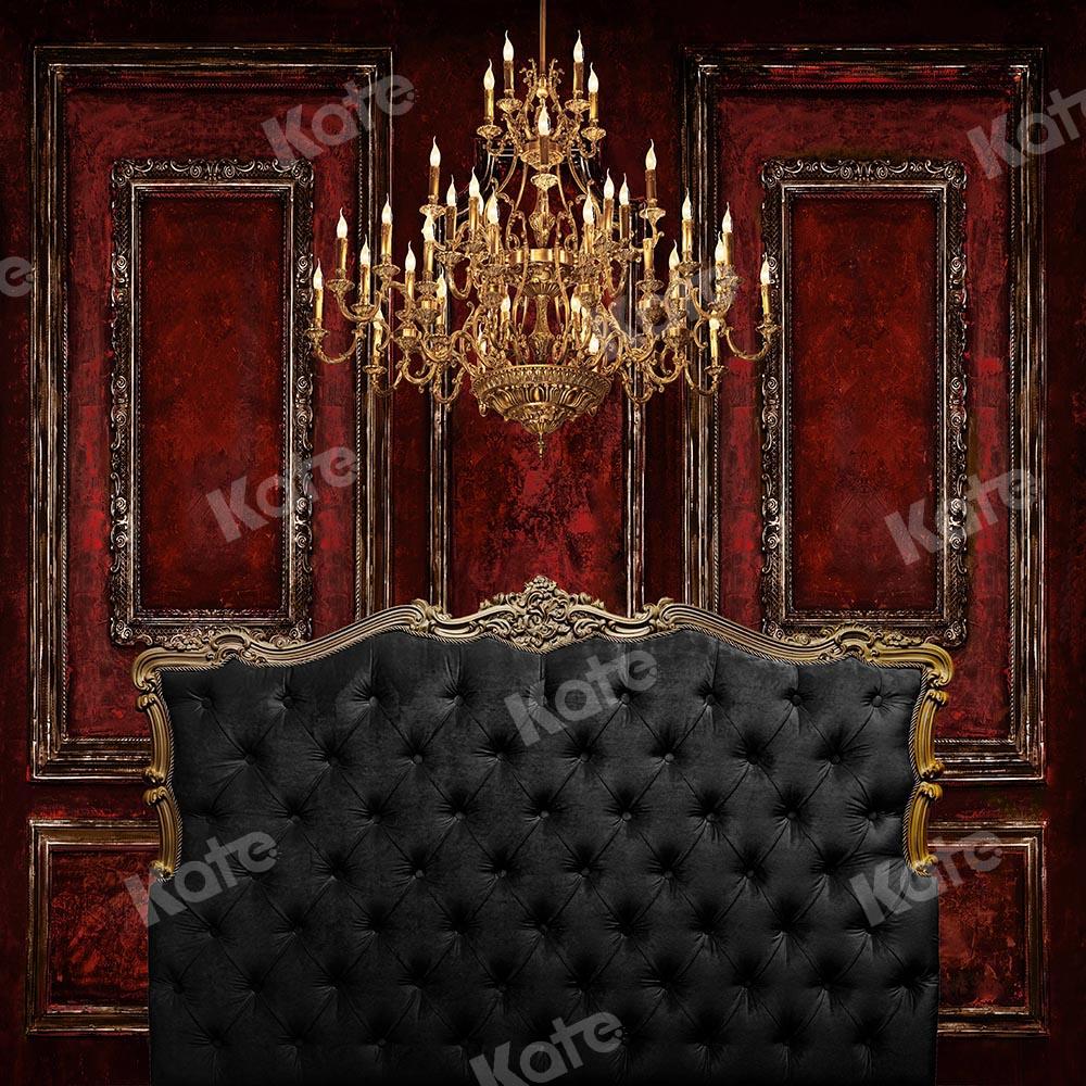 Kate Boudoir Bedboard Red Wall Backdrop Designed by Chain Photography - Image 4