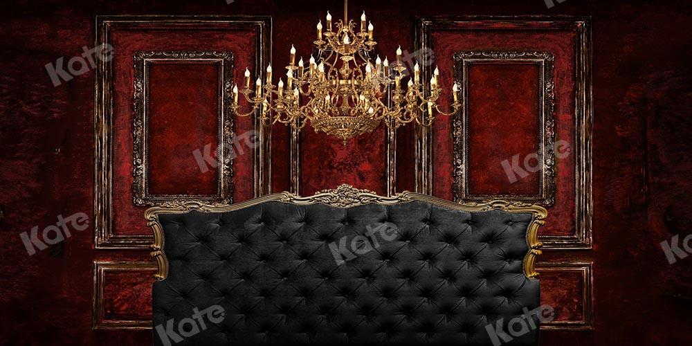 Kate Boudoir Bedboard Red Wall Backdrop Designed by Chain Photography - Image 5