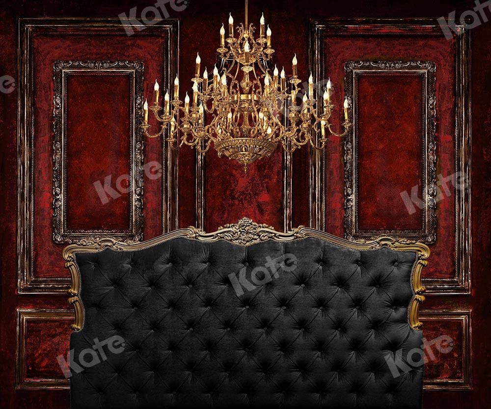 Kate Boudoir Bedboard Red Wall Backdrop Designed by Chain Photography - Image 6