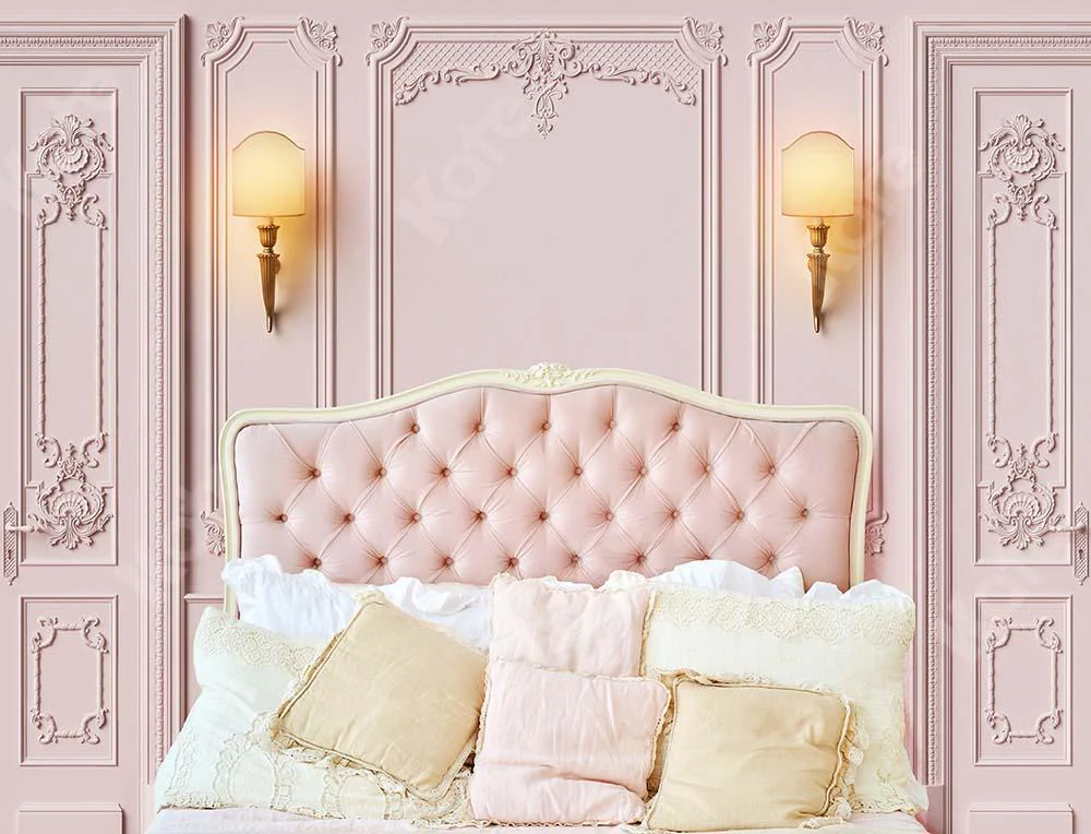 Kate Boudoir Pink Headboard Pink Wall Backdrop Designed by Chain Photography - Image 2