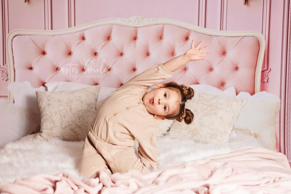 Kate Boudoir Pink Headboard Pink Wall Backdrop Designed by Chain Photography - Image 3
