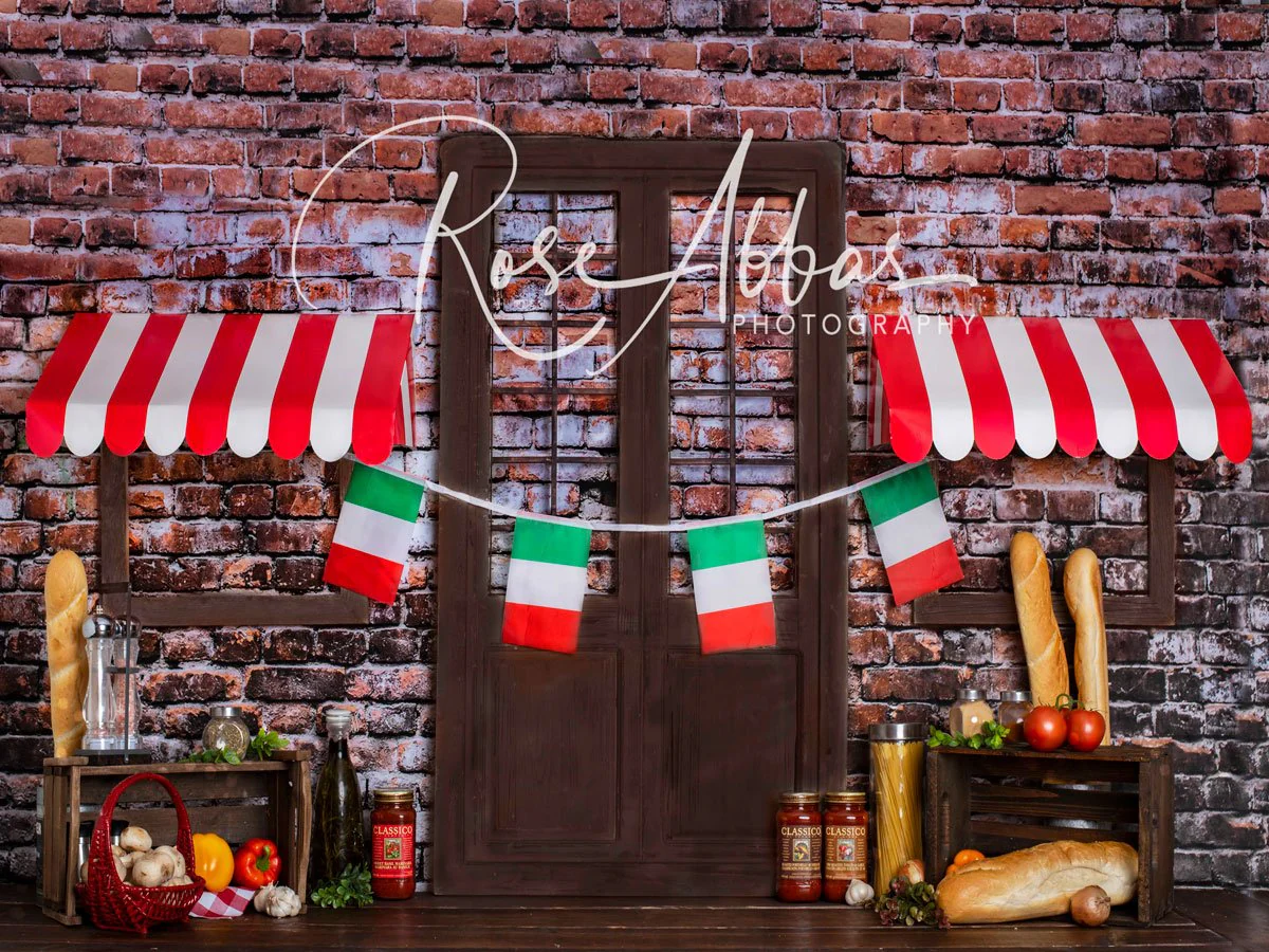 Kate Spaghetti Smash Brick Kitchen Bread Backdrop Designed By Rose Abbas - Image 2