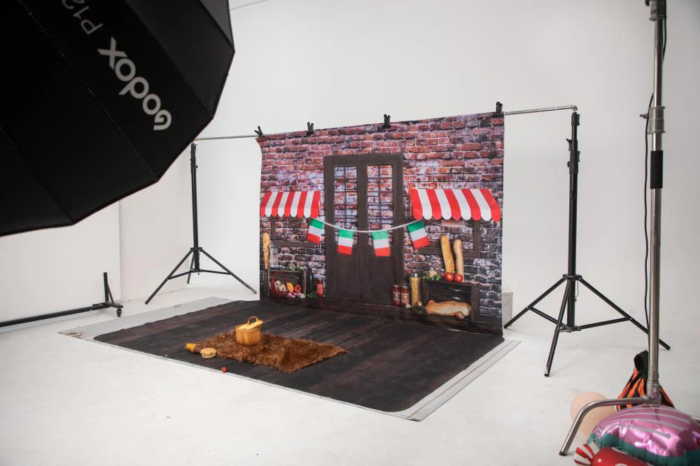Kate Spaghetti Smash Brick Kitchen Bread Backdrop Designed By Rose Abbas - Image 4
