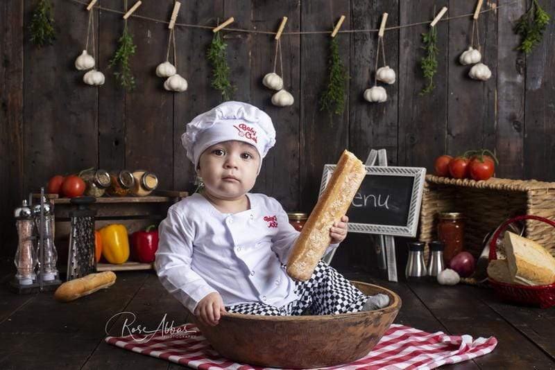 Kate Cake Smash Wood Kitchen Backdrop Designed By Rose Abbas - Image 5