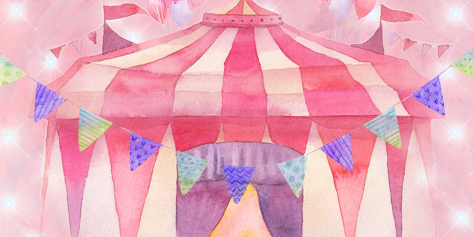 Kate Cake Smash Pink Circus Backdrop Designed by GQ - Image 5