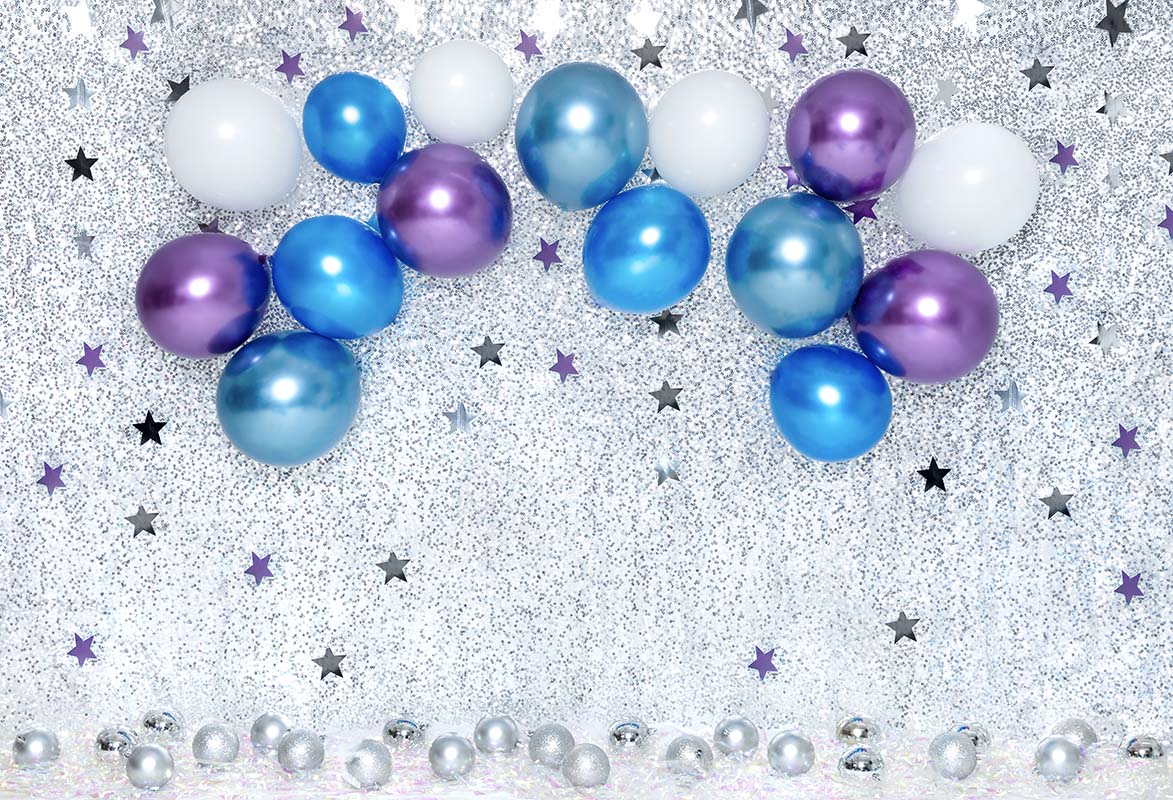 Kate Cake Smash Star Blue Balloons Backdrop Designed by Emetselch - Image 3