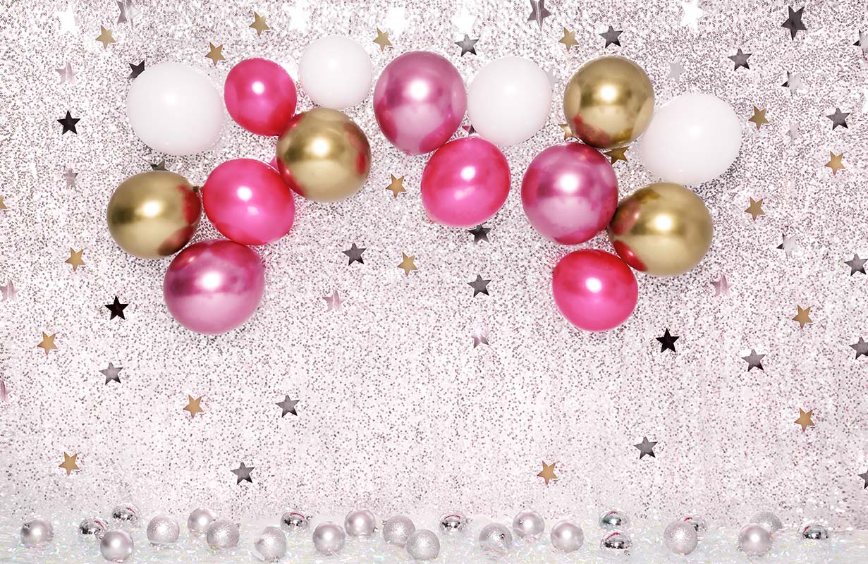 Kate Cake Smash Star Red Balloons Backdrop Designed by Emetselch - Image 3