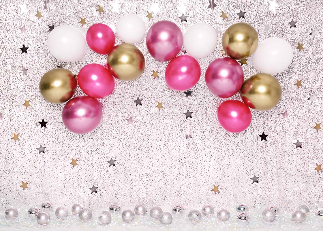 Kate Cake Smash Star Red Balloons Backdrop Designed by Emetselch - Image 4
