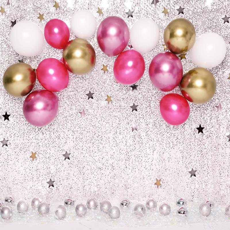 Kate Cake Smash Star Red Balloons Backdrop Designed by Emetselch - Image 5