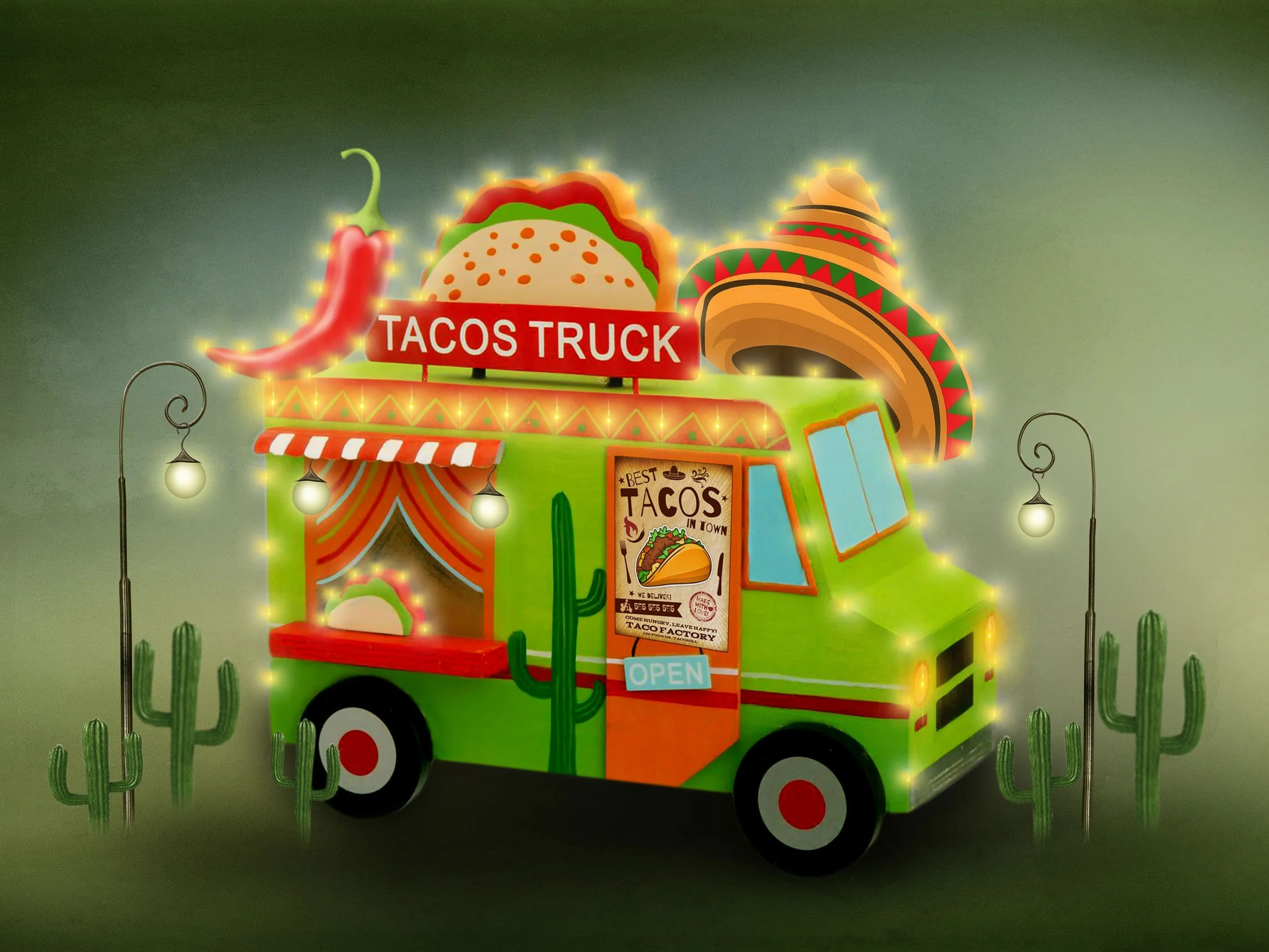 Kate Cake Smash Tacos Truck Chef Backdrop Designed by Rosabell Photography - Image 4