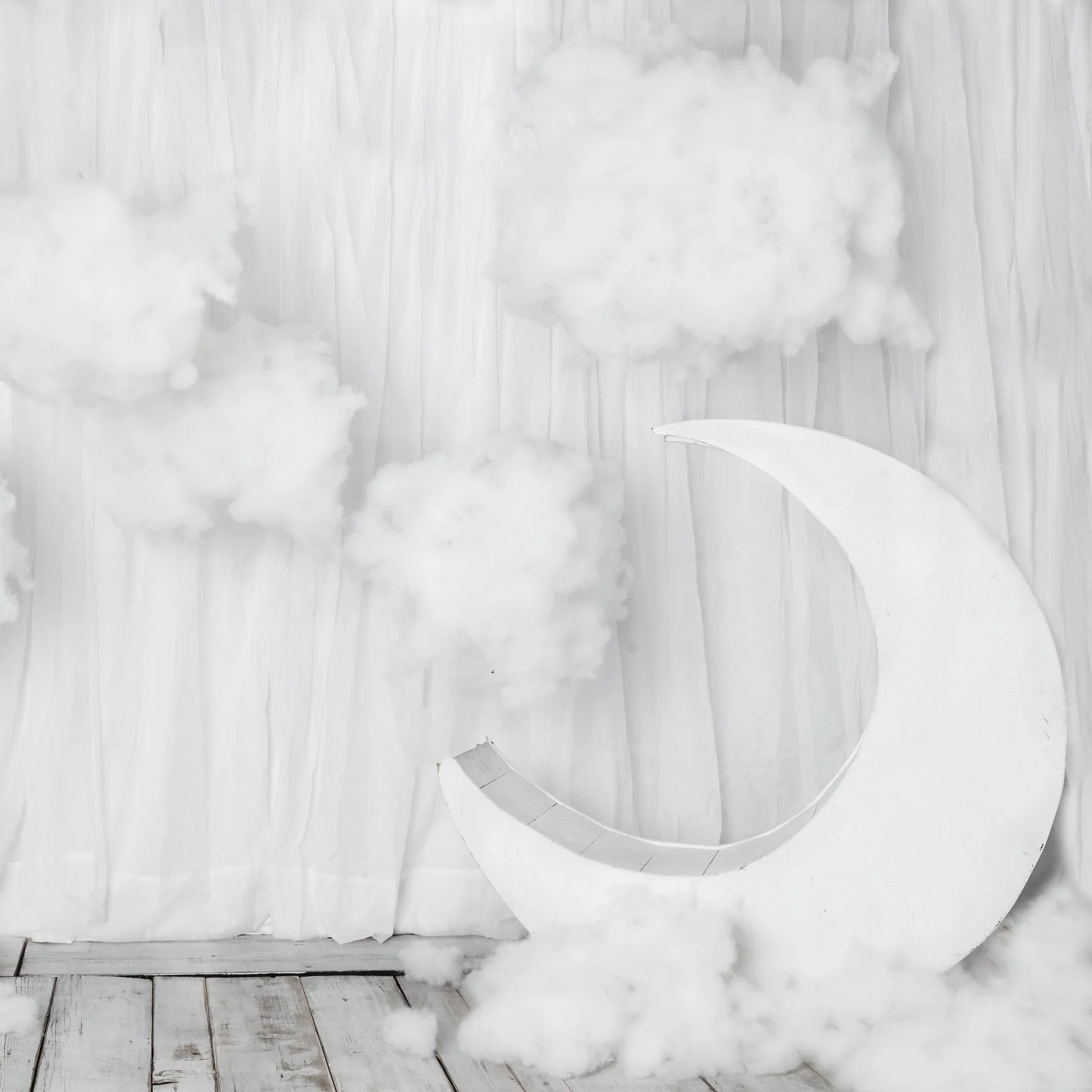 Kate Cake Smash White Moon and Clouds Backdrop Designed By Rose Abbas - Image 4