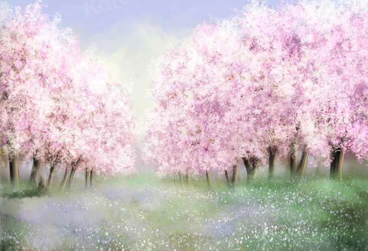 Kate Spring Cherry Blossom Garden Backdrop for Photography - Image 2