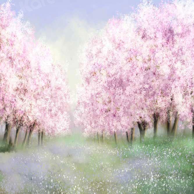 Kate Spring Cherry Blossom Garden Backdrop for Photography - Image 4