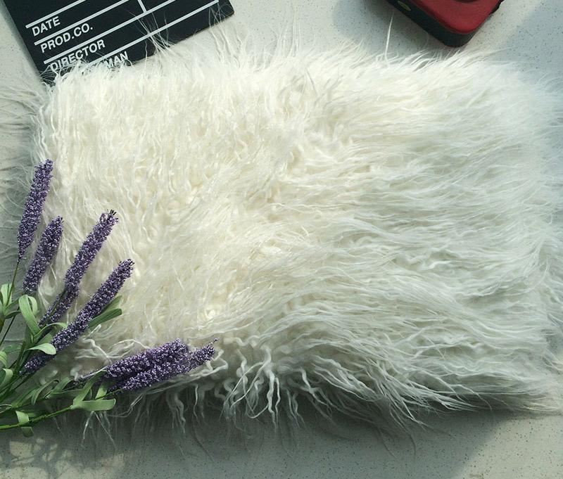 Children photography fur blankets props photo studio baby photo newborn long blanket - Image 4