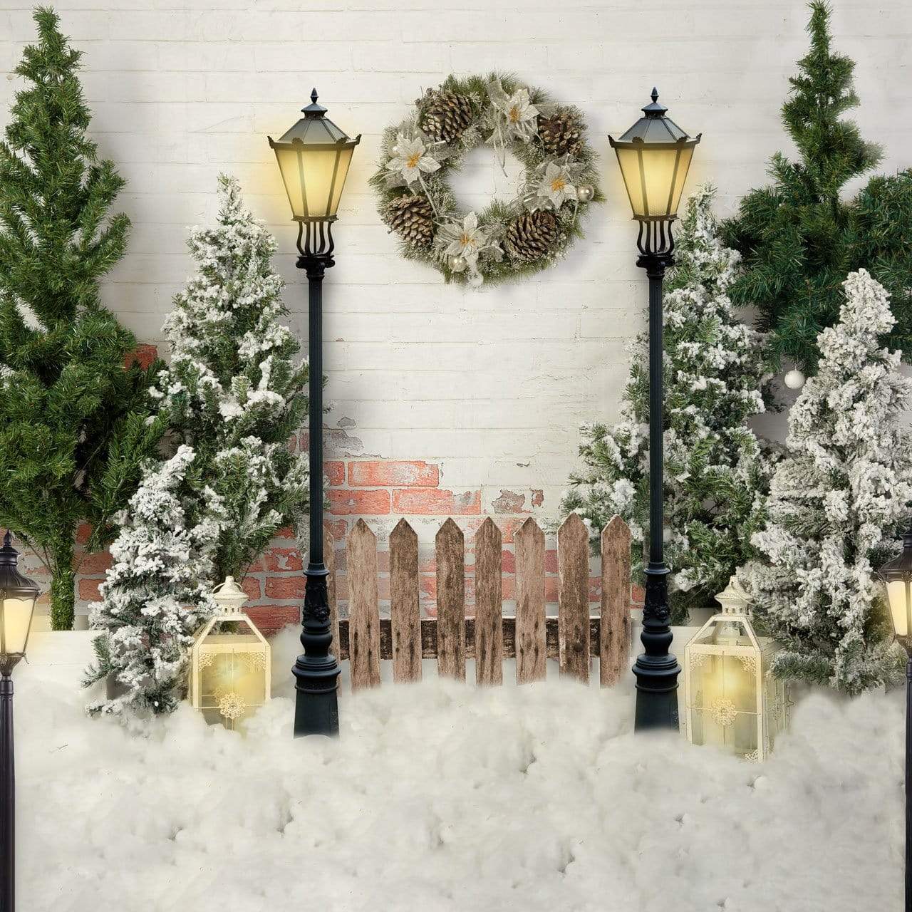 Kate Christmas Garden with Lights Backdrop Designed by Emetselch - Image 5