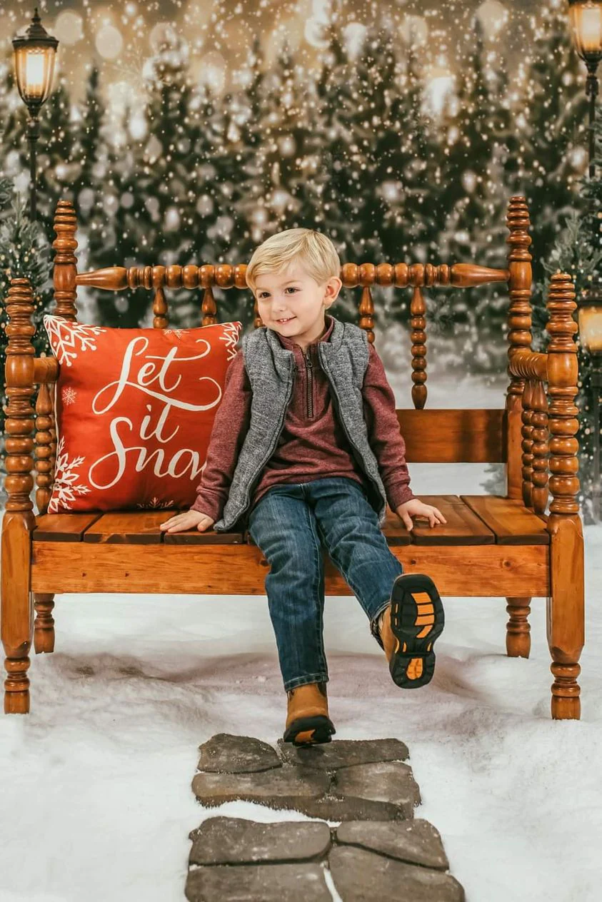 Kate Christmas Snow Forest Lights Backdrop for Photography - Image 15