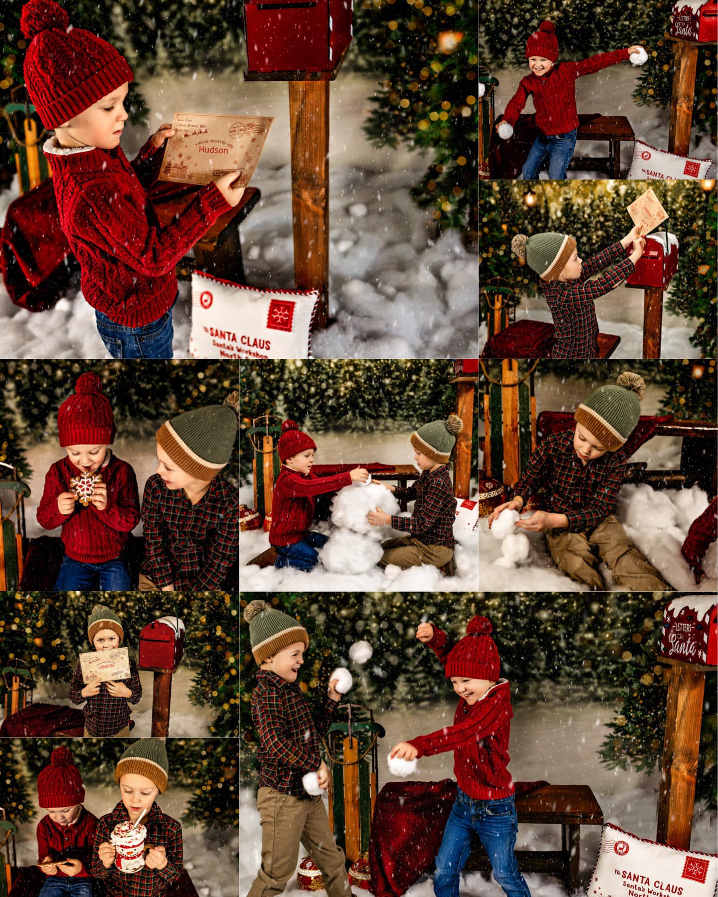 Kate Christmas Snow Forest Lights Backdrop for Photography - Image 16