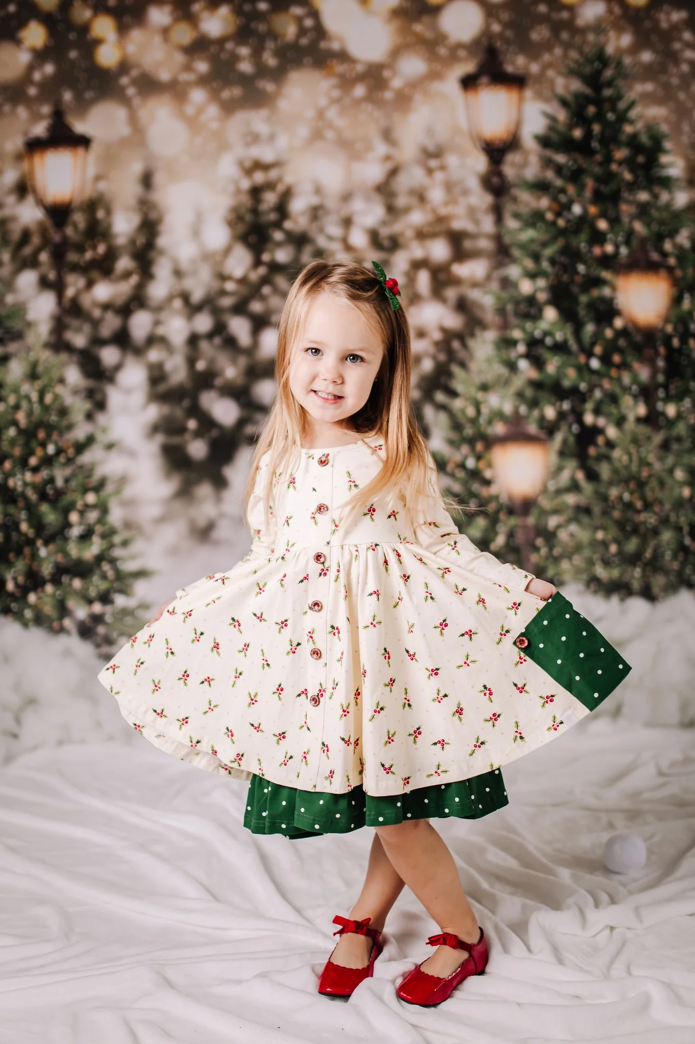 Kate Christmas Snow Forest Lights Backdrop for Photography - Image 20