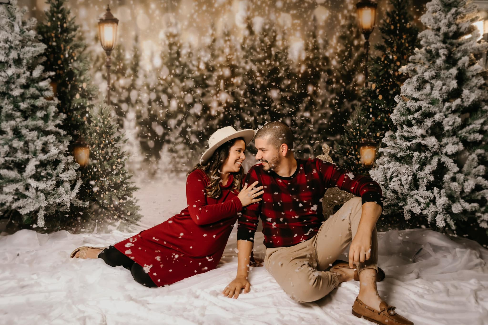 Kate Christmas Snow Forest Lights Backdrop for Photography - Image 5