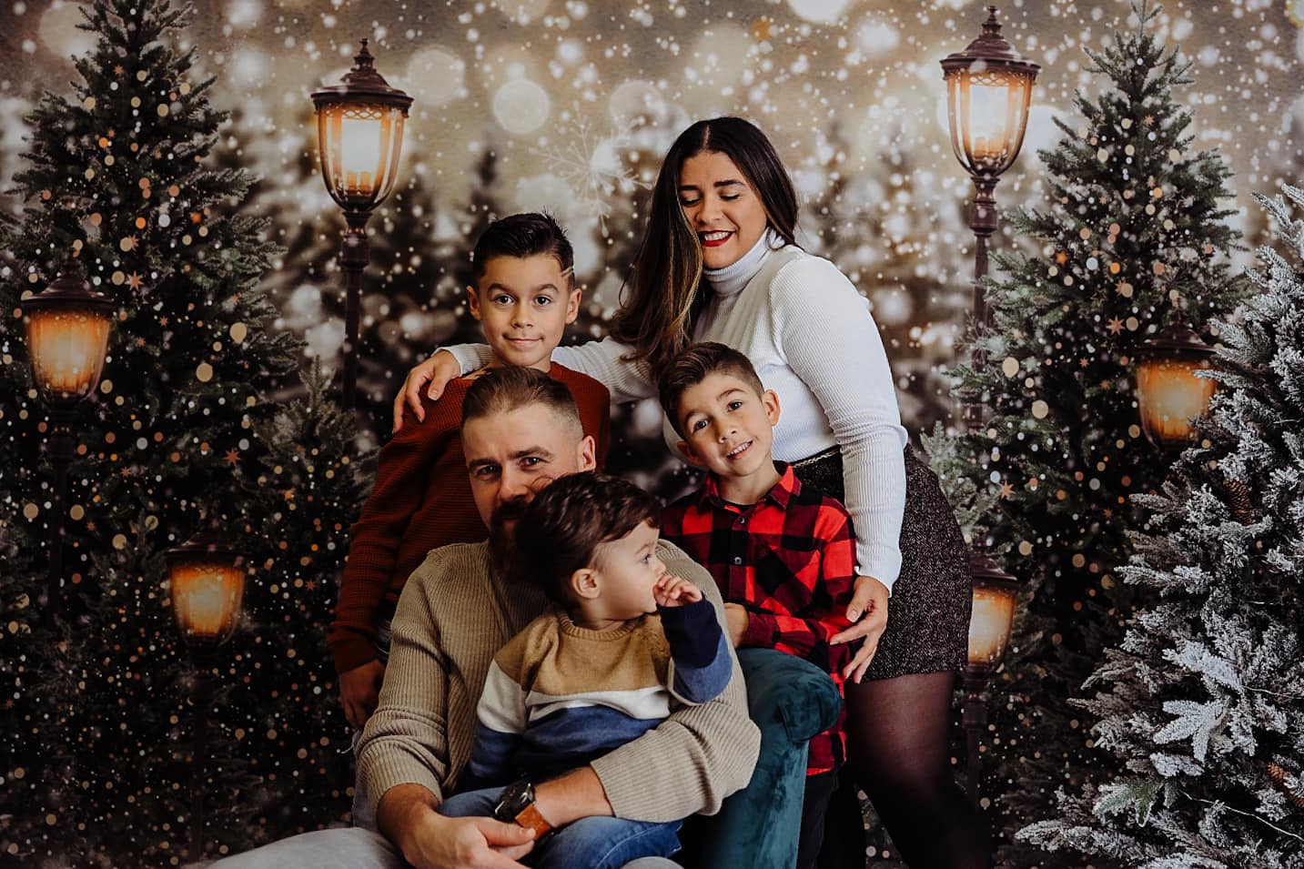 Kate Christmas Snow Forest Lights Backdrop for Photography - Image 6